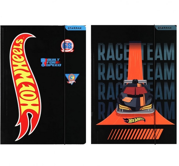 Teczka z gumką A4 Hot Wheels Black mix 583290 STARPAK